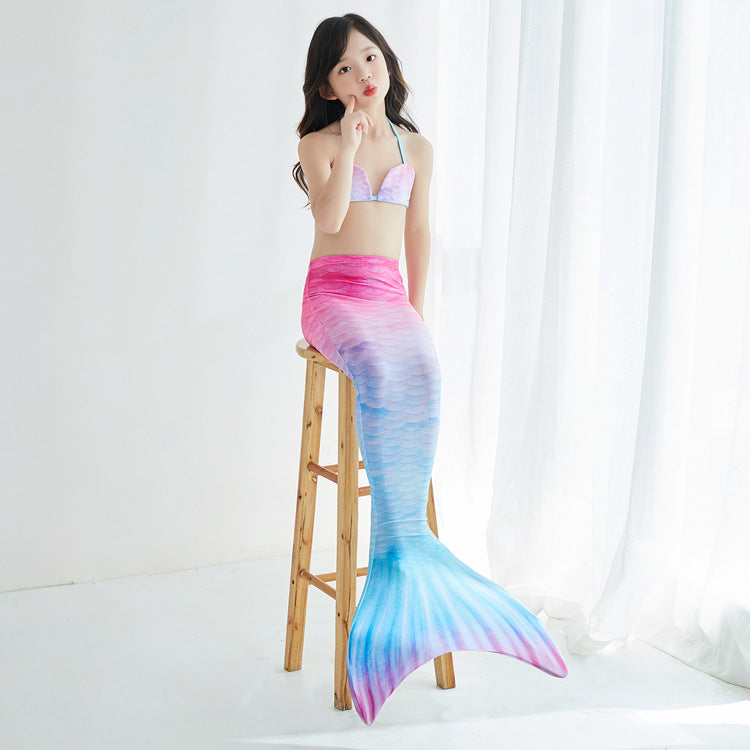 Wholesale Kids Mermaid Tail Polyester Swimwear Set Of 2